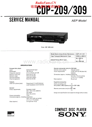 Sony-CDP-209-Service-Manual电路原理图.pdf