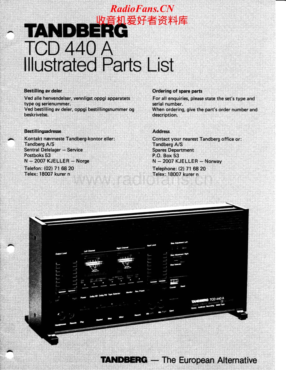 Tandberg-TCD-440-A-Service-Manual电路原理图.pdf_第1页