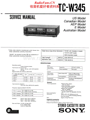 Sony-TC-W345-Service-Manual电路原理图.pdf