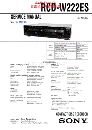 Sony-RCD-W222-ES-Service-Manual电路原理图.pdf
