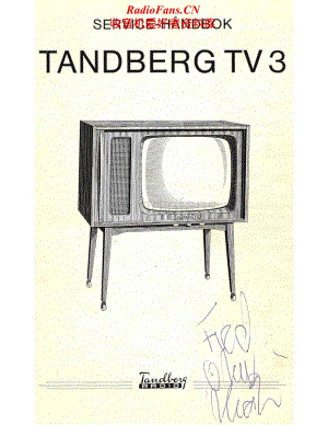 Tandberg-TV-3-Service-1963-Service-Manual电路原理图.pdf