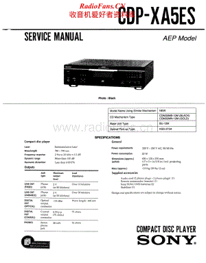 Sony-CDP-XA5-ES-Service-Manual电路原理图.pdf