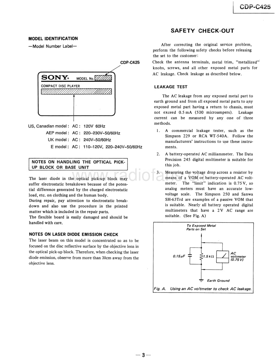 Sony-CDP-C425-Service-Manual电路原理图.pdf_第3页