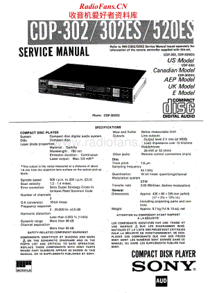 Sony-CDP-302-Service-Manual电路原理图.pdf