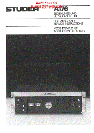 Studer-A-176-Service-Manual-Section-1电路原理图.pdf