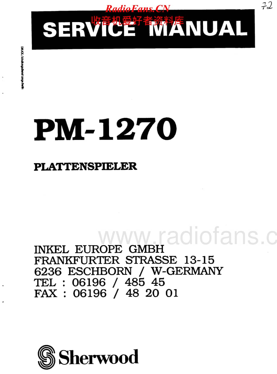 Sherwood-PM-1270-Service-Manual电路原理图.pdf_第1页