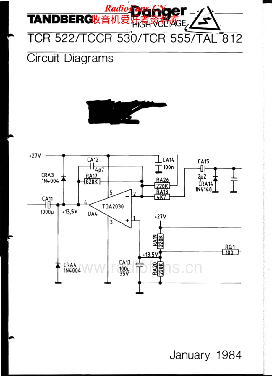 Tandberg-TAL-812-Schematic电路原理图.pdf_第1页