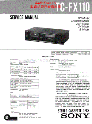 Sony-TC-FX110-Service-Manual电路原理图.pdf