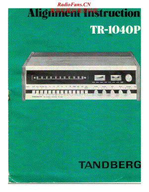Tandberg-TR-1040-Service-Manual电路原理图.pdf