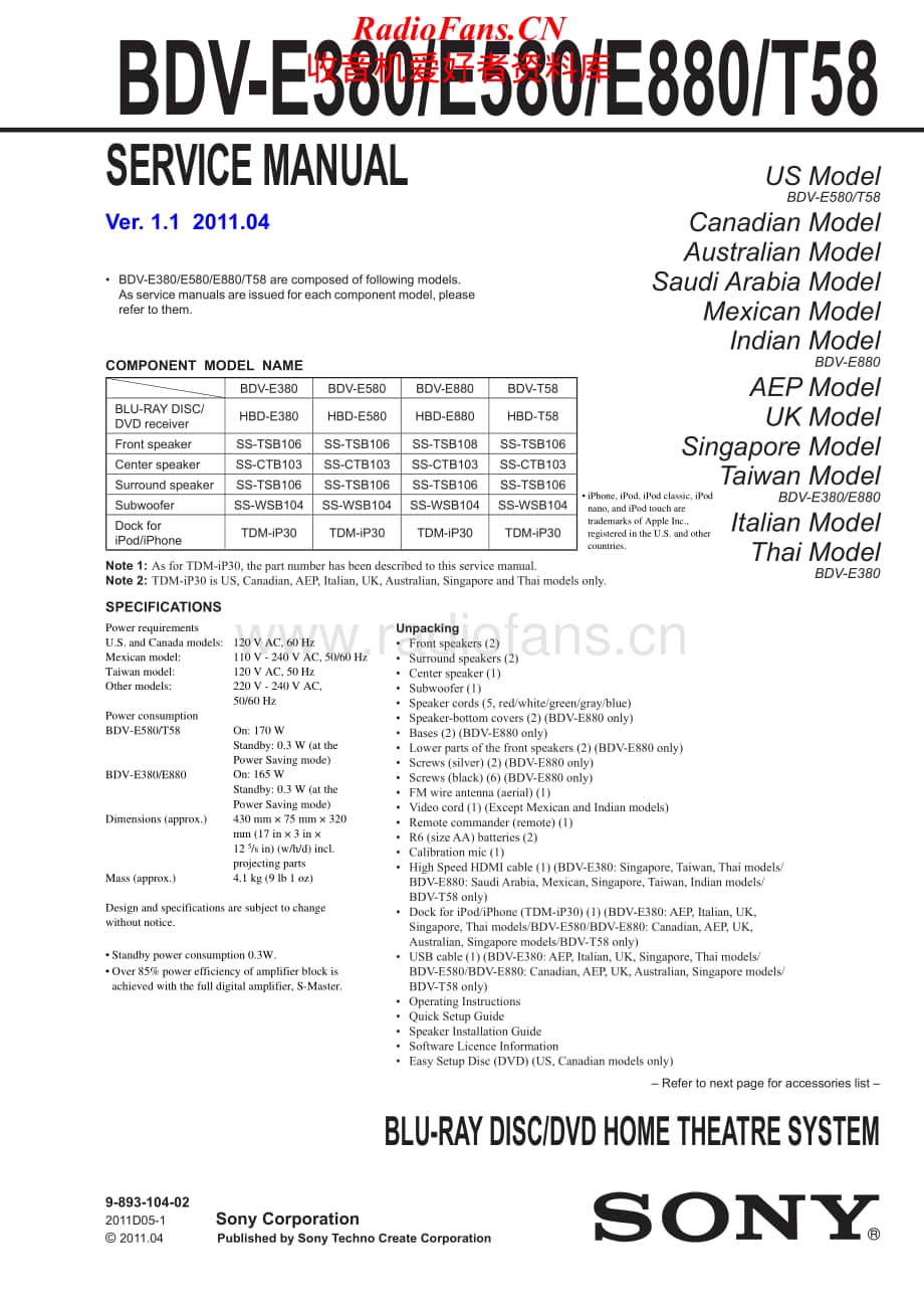 Sony-BDV-E880-Service-Manual电路原理图.pdf_第1页