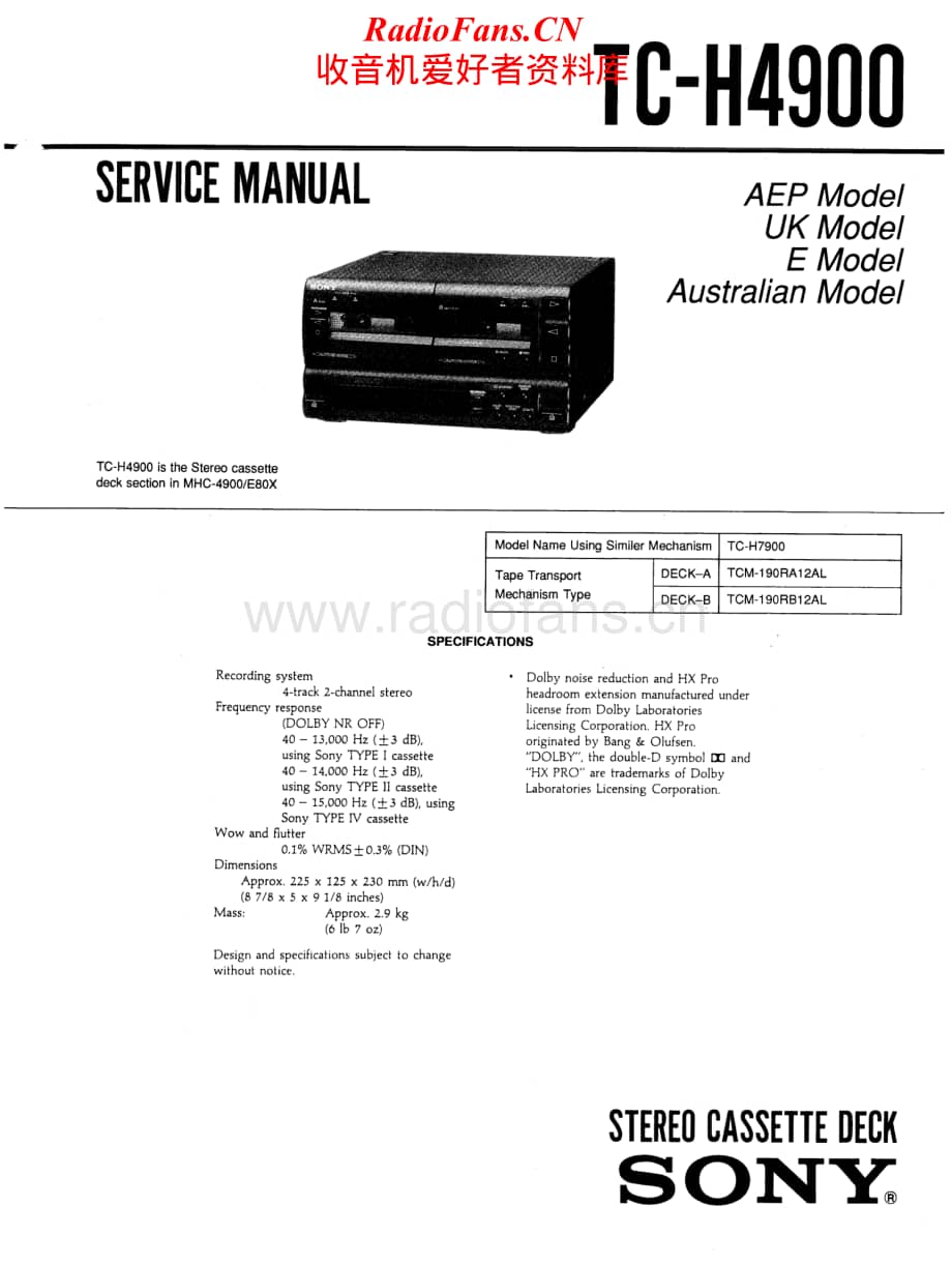 Sony-TC-H4900-Service-Manual电路原理图.pdf_第1页