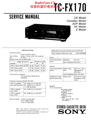 Sony-TC-FX170-Service-Manual电路原理图.pdf