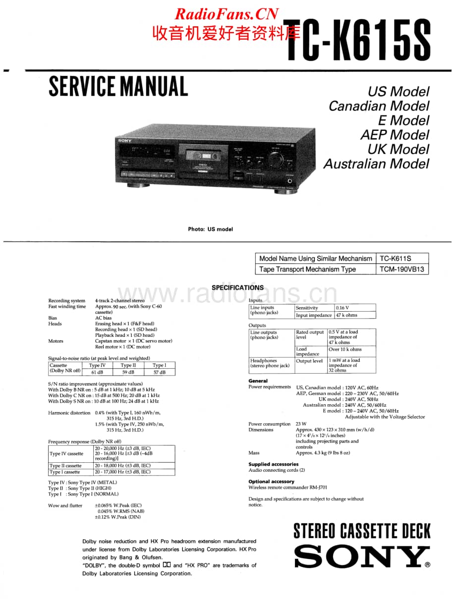 Sony-TC-K615S-Service-Manual电路原理图.pdf_第1页
