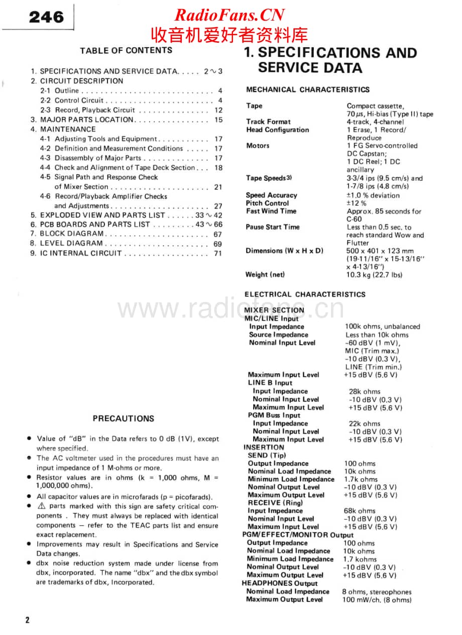 Tascam-246-Portastudio-Service-Manual电路原理图.pdf_第2页
