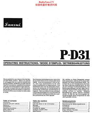 Sansui-P-D31-Owners-Manual电路原理图.pdf