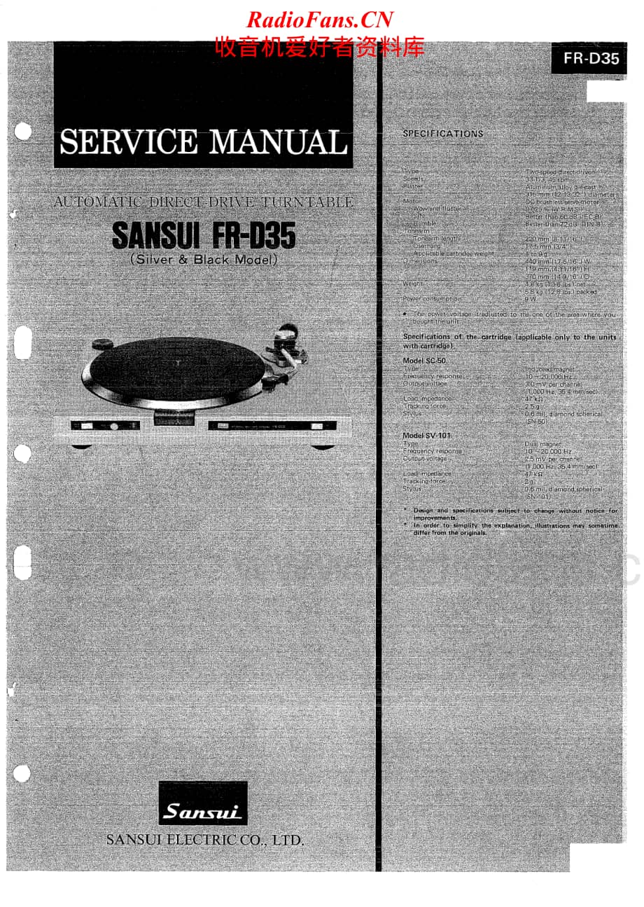 Sansui-FR-D35-Service-Manual电路原理图.pdf_第1页