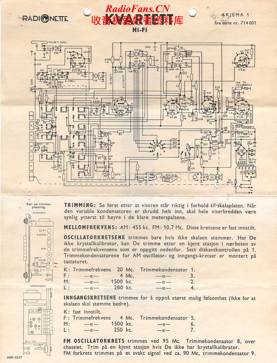Tandberg-Radionette-Kvartett-Schematic电路原理图.pdf_第1页