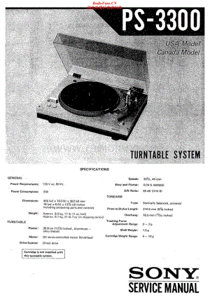 Sony-PS-3300-Service-Manual电路原理图.pdf