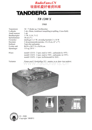 Tandberg-TB-1200-X-Schematic电路原理图.pdf