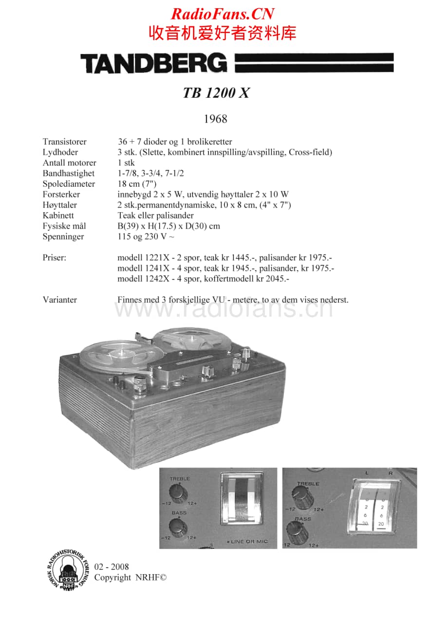 Tandberg-TB-1200-X-Schematic电路原理图.pdf_第1页