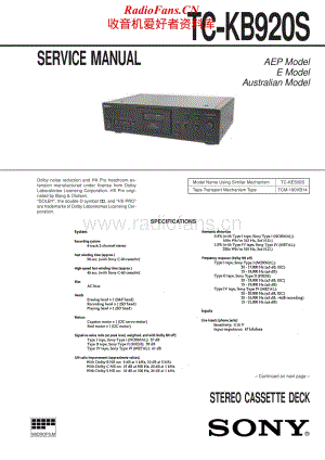 Sony-TC-KB920S-Service-Manual电路原理图.pdf