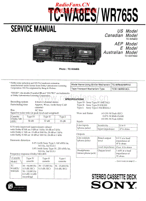 Sony-TC-WA8ES-Service-Manual电路原理图.pdf