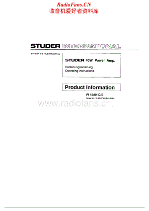 Studer-40W-Power-Amp-Schematic电路原理图.pdf