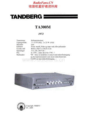 Tandberg-TA-300-M-Schematic电路原理图.pdf