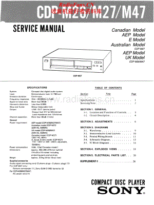 Sony-CDP-M26-Service-Manual电路原理图.pdf
