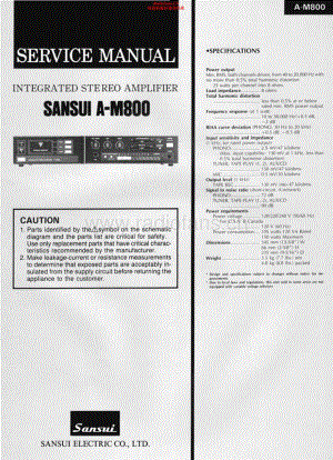 Sansui-AM-800-Service-Manual电路原理图.pdf