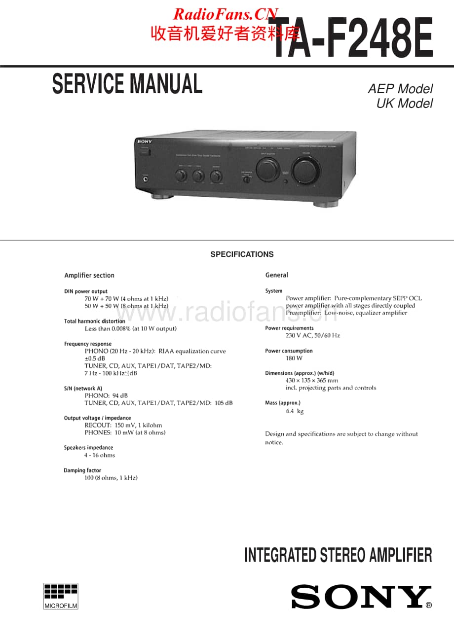 Sony-TA-F248E-Service-Manual电路原理图.pdf_第1页