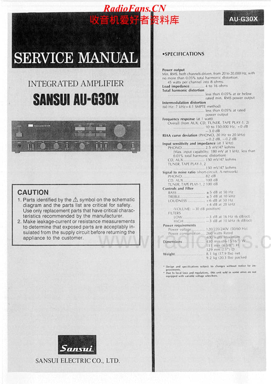 Sansui-AU-G30X-Service-Manual电路原理图.pdf_第1页
