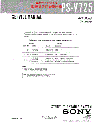 Sony-PS-V725-Service-Manual电路原理图.pdf