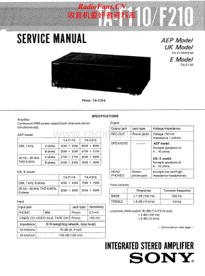 Sony-TA-F110-Service-Manual电路原理图.pdf