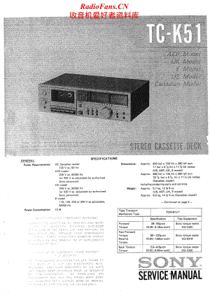 Sony-TC-K51-Service-Manual电路原理图.pdf
