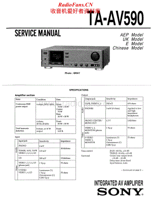Sony-TA-AV590-Service-Manual电路原理图.pdf