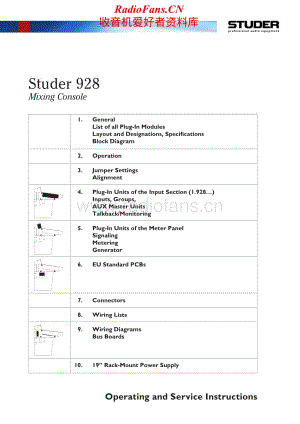 Studer-928-Service-Manual-Section-1电路原理图.pdf