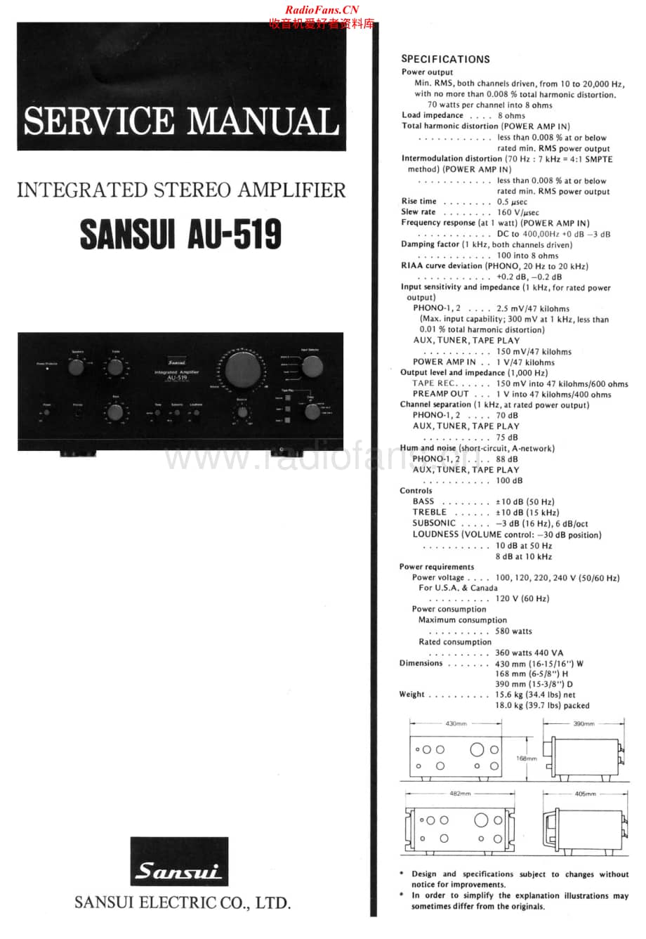 Sansui-AU-519-Service-Manual电路原理图.pdf_第1页