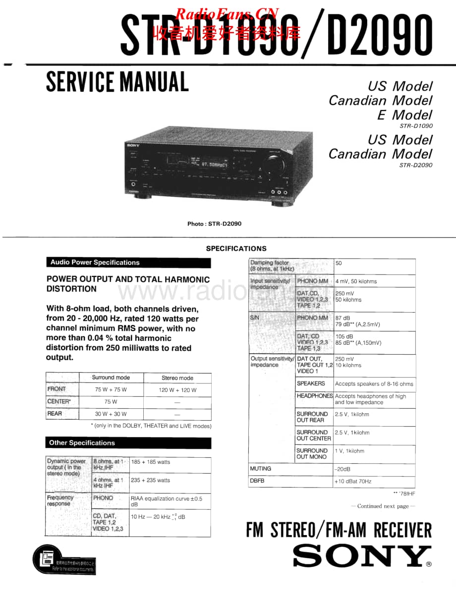 Sony-STR-D1090-Service-Manual电路原理图.pdf_第1页