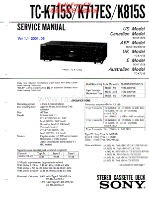 Sony-TC-K815S-Service-Manual电路原理图.pdf