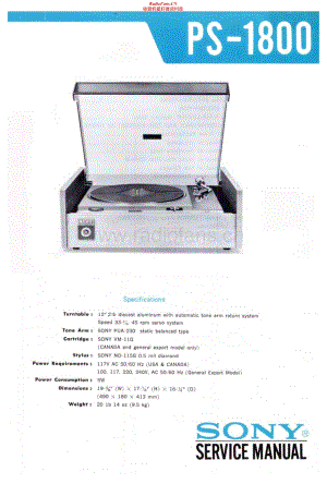 Sony-PS-1800-Service-Manual电路原理图.pdf