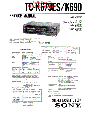 Sony-TC-K679ES-Service-Manual电路原理图.pdf