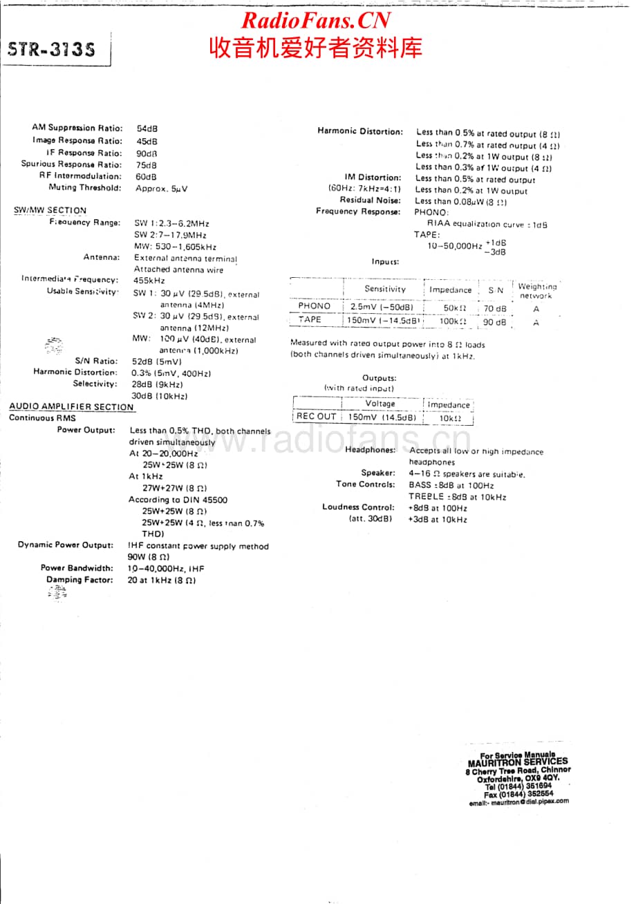 Sony-STR-313-S-Service-Manual电路原理图.pdf_第2页