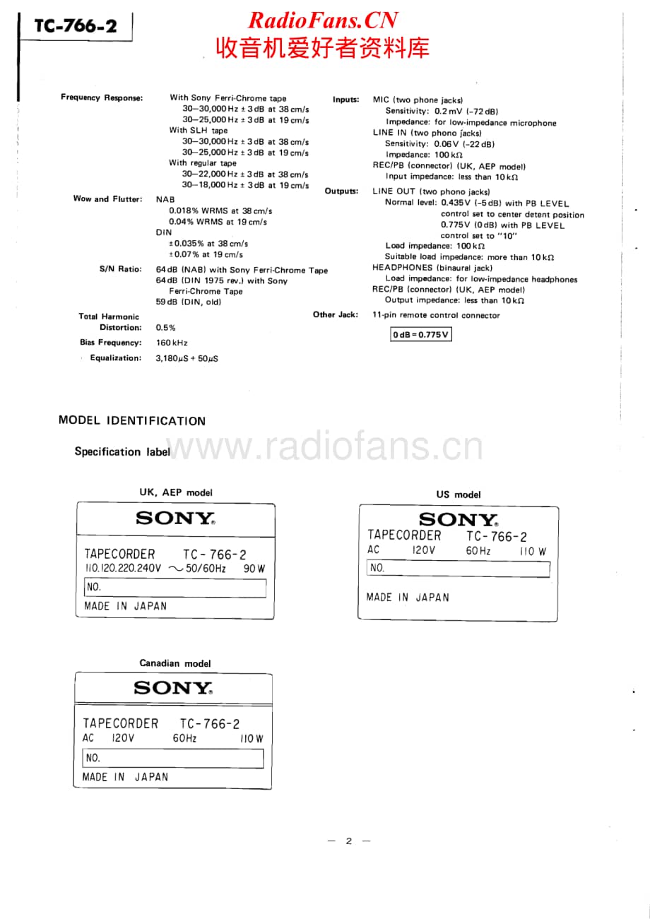 Sony-TC-766-2-Service-Manual电路原理图.pdf_第2页