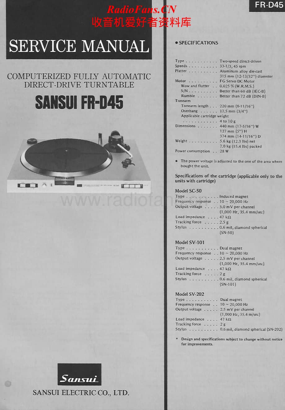 Sansui-FR-D45-Service-Manual电路原理图.pdf_第1页