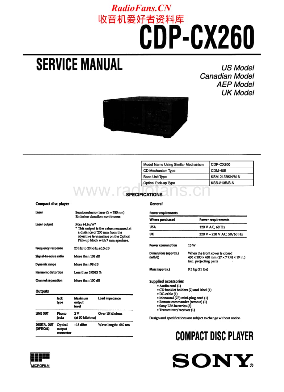 Sony-CDP-CX260-Service-Manual电路原理图.pdf_第1页