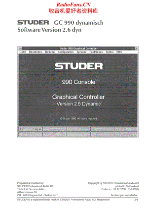 Studer-GC-990-Service-Manual-Section-1电路原理图.pdf