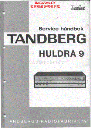 Tandberg-Huldra_9-Service-Manual电路原理图.pdf