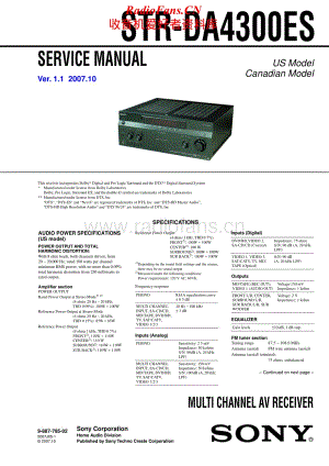 Sony-STR-DA4300ES-Service-Manual电路原理图.pdf