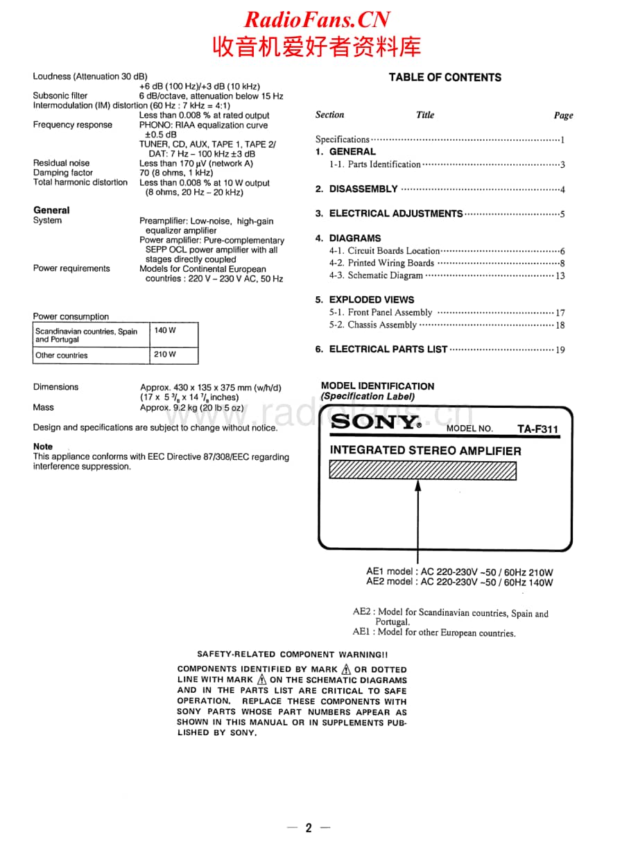 Sony-TA-F311-Service-Manual电路原理图.pdf_第2页